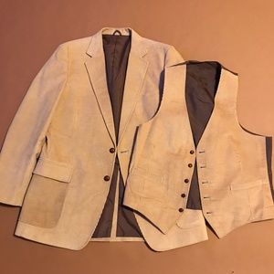 Men's Vintage Corduroy Blazer and Vest Sz Large 44